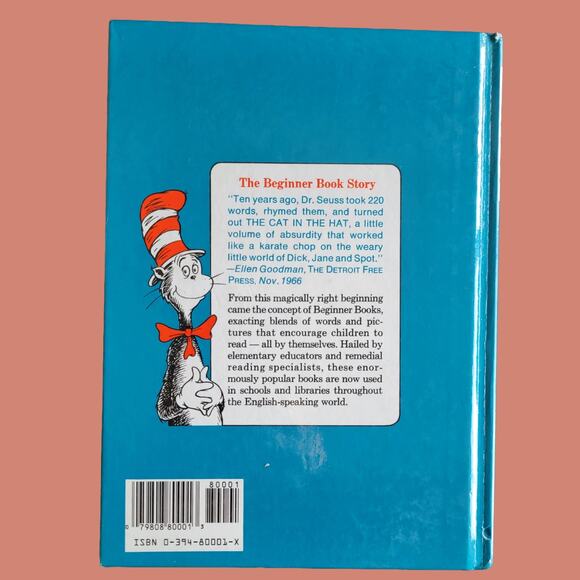 Vintage 1985 Dr. Seuss' :the Cat in The Hat" Hardcover Children's Book - Picture 7 of 7